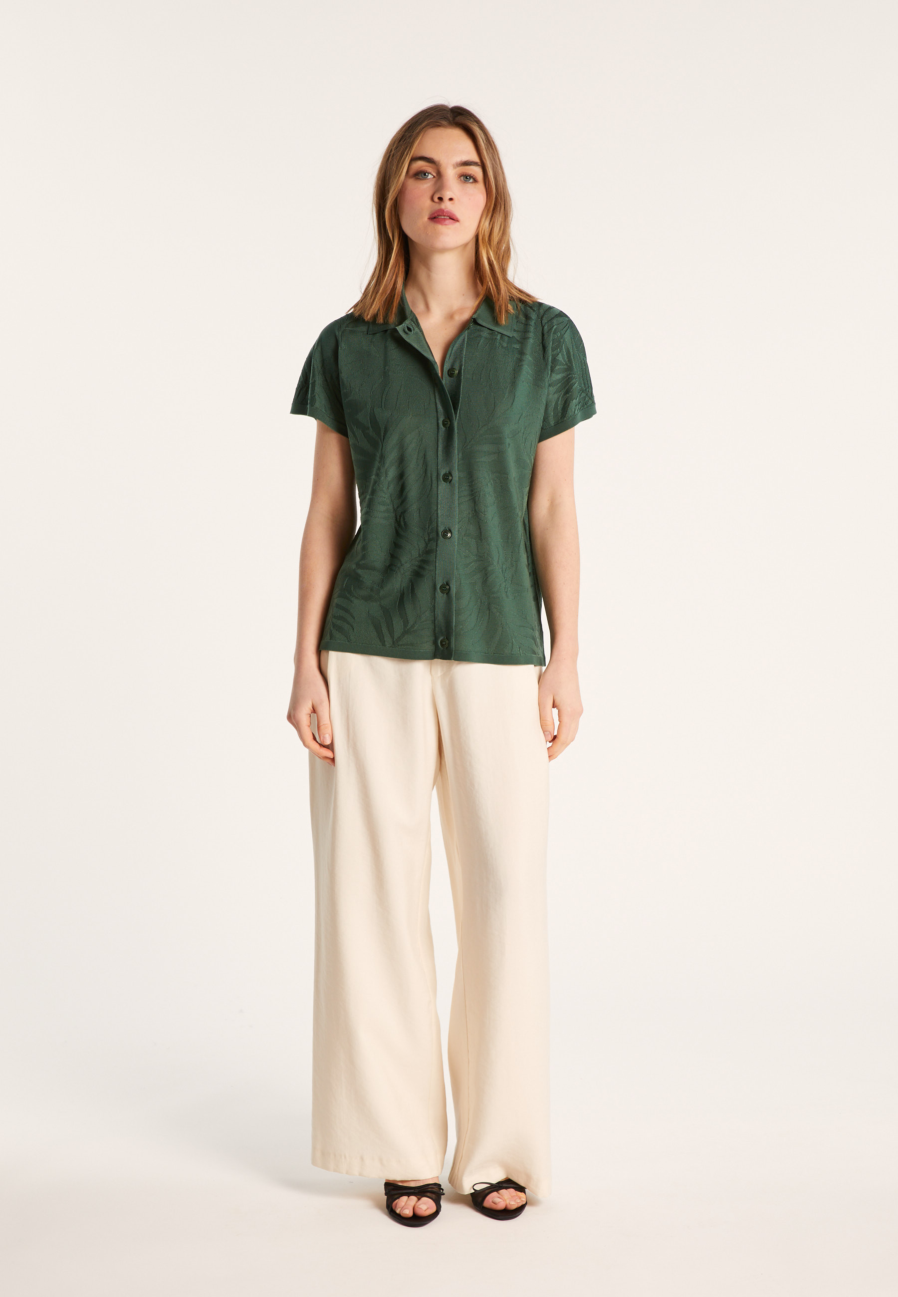 Chemise à motifs en Fil Lumière - Léontine