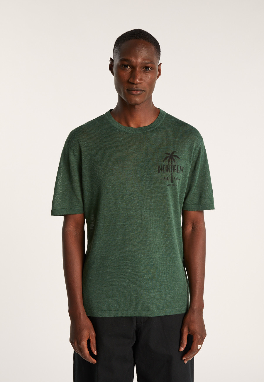 Flamed linen T-shirt - Isao