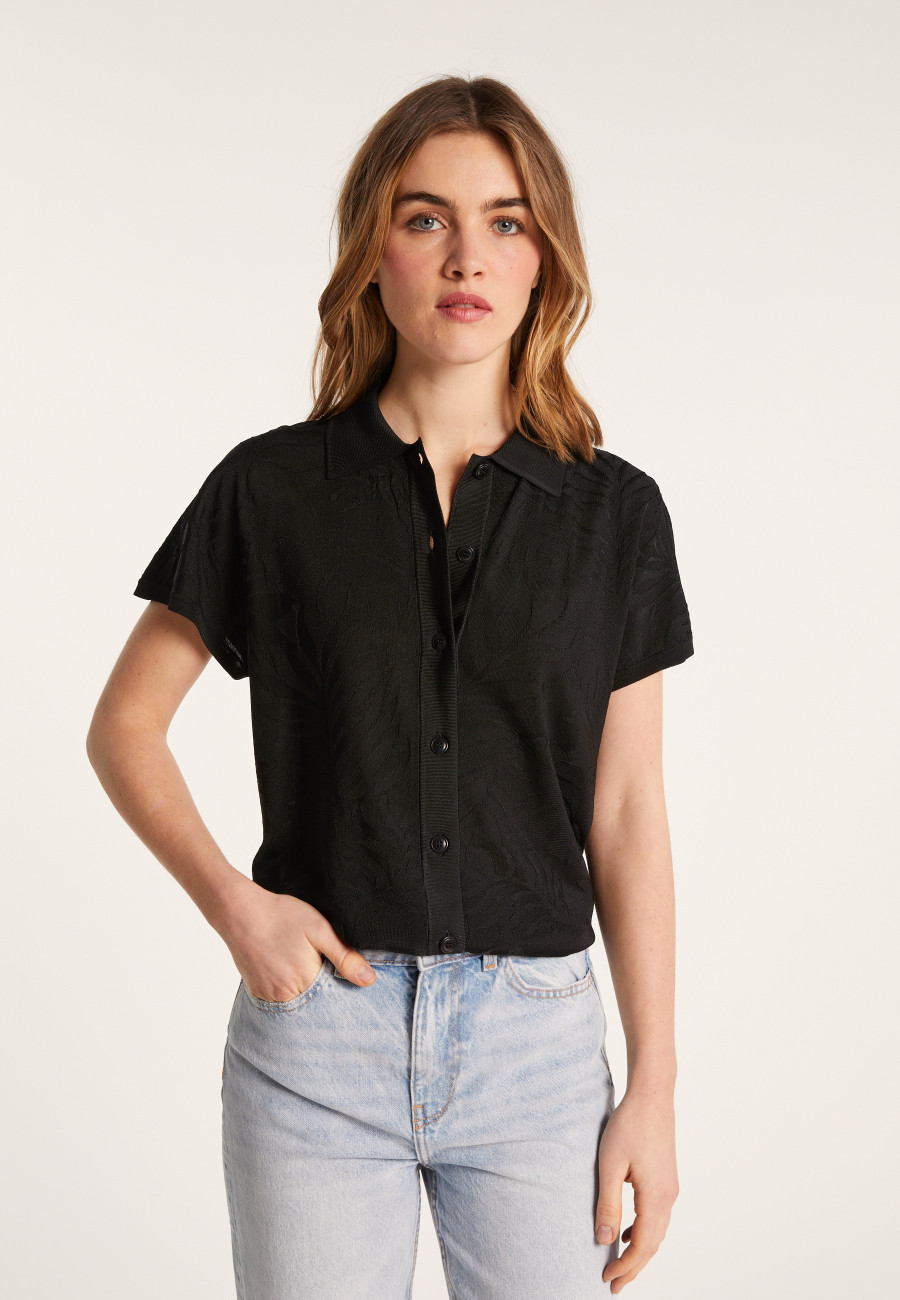 Camisa estampada em Fil Lumière - Léontine