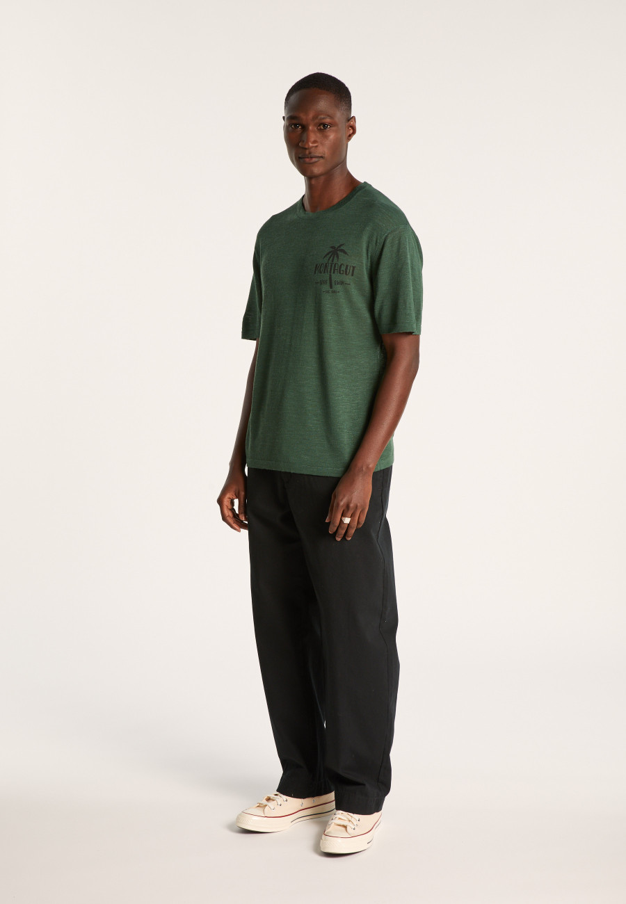 T-shirt en lin flammé - Isao