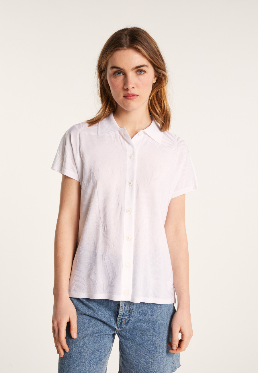 Camisa estampada em Fil Lumière - Léontine