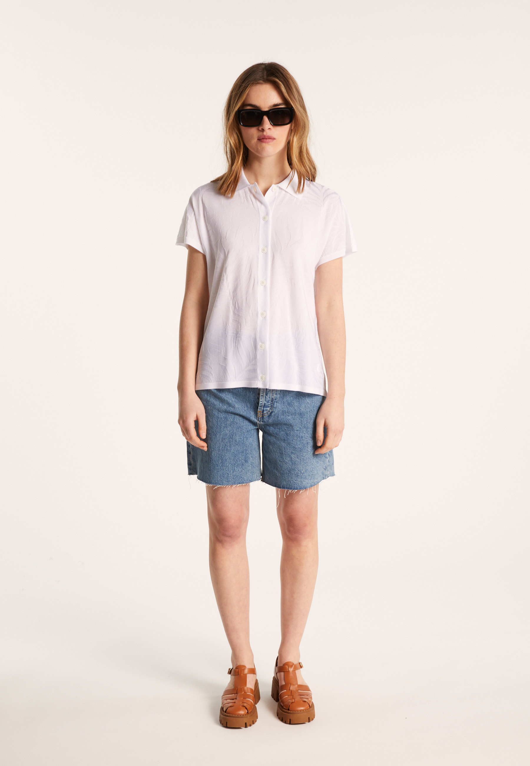 Chemise à motifs en Fil Lumière - Léontine