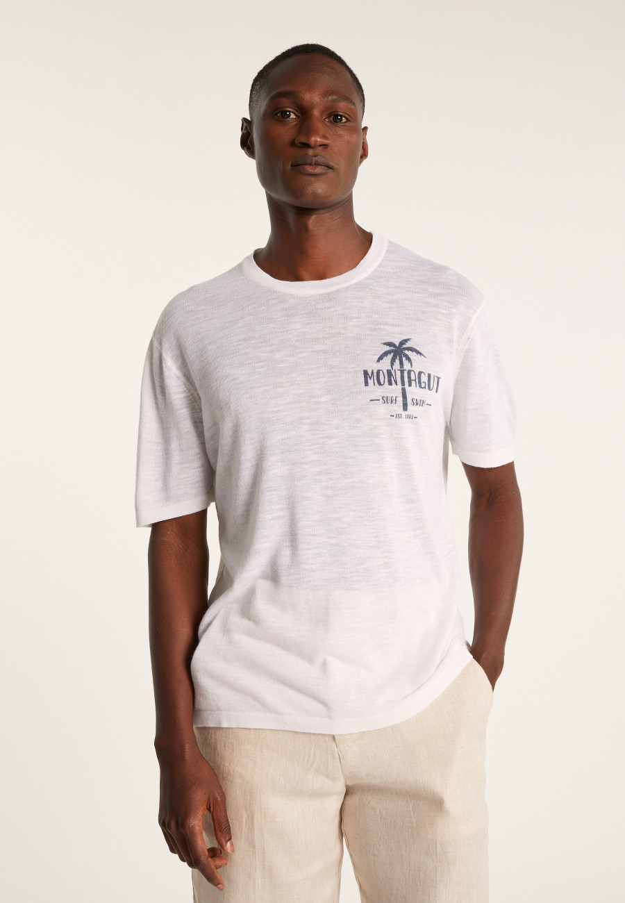 Flamed linen T-shirt - Isao
