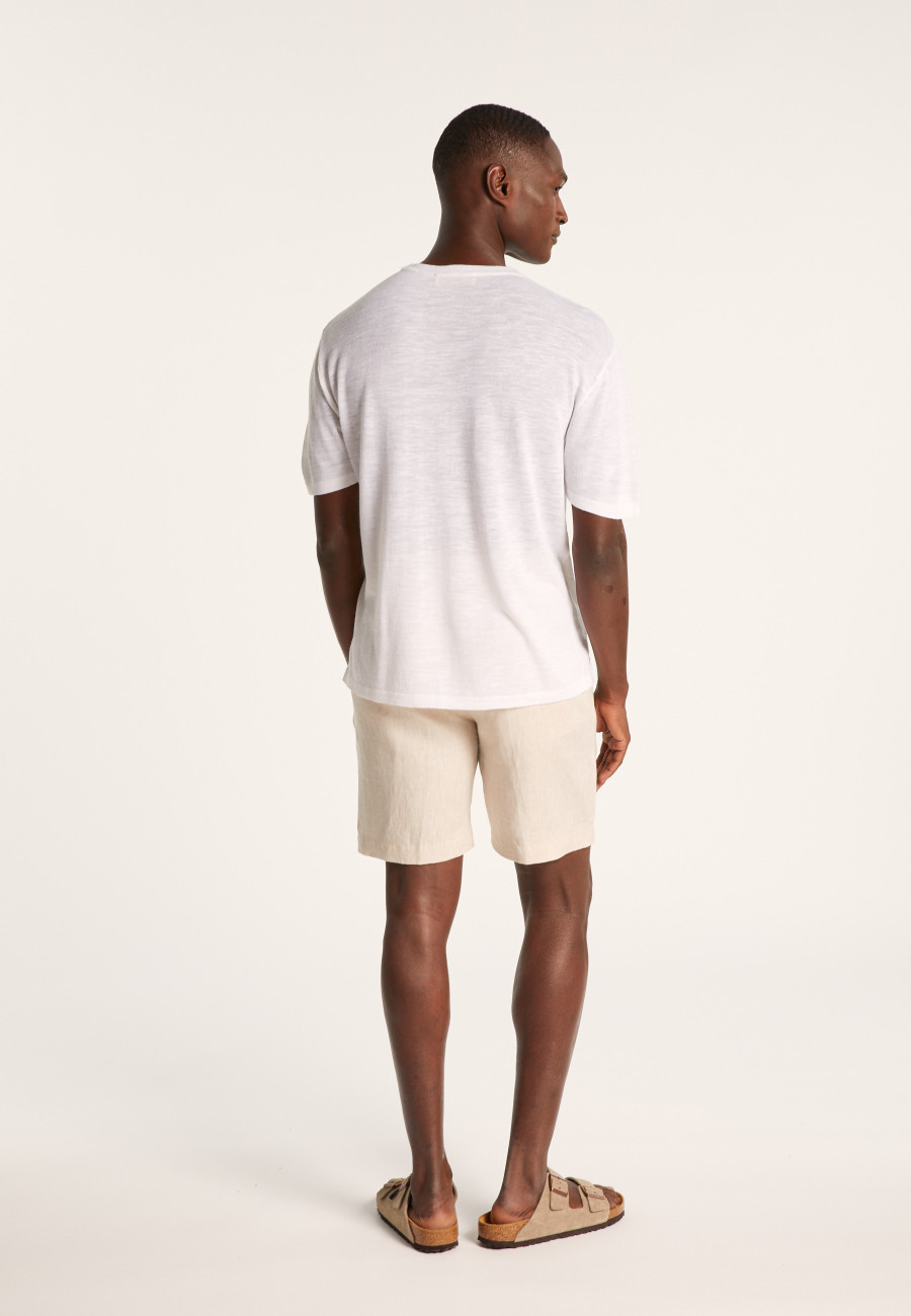 Flamed linen T-shirt - Isao