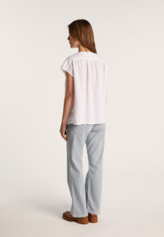 T-shirt col V en lin - Dala