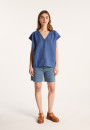 T-shirt col V en lin - Dala