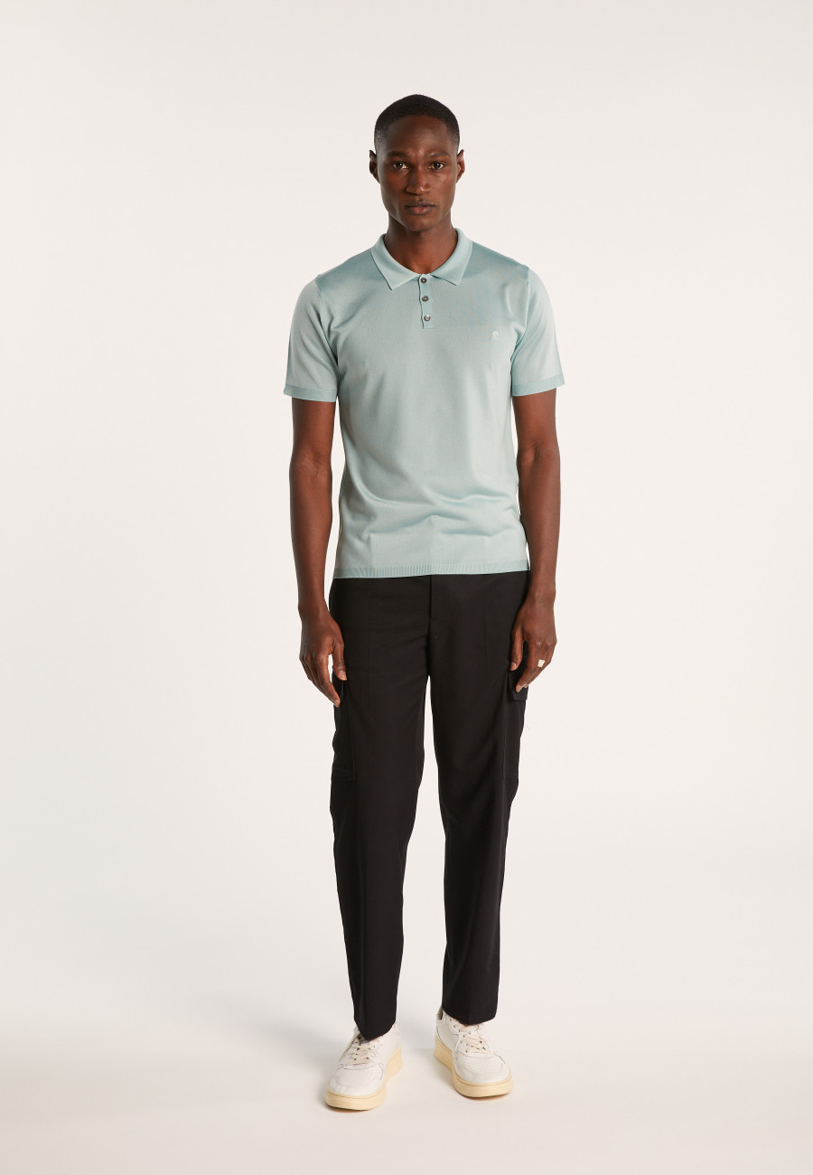 Short-sleeved polo shirt in Fil lumiere - Babar