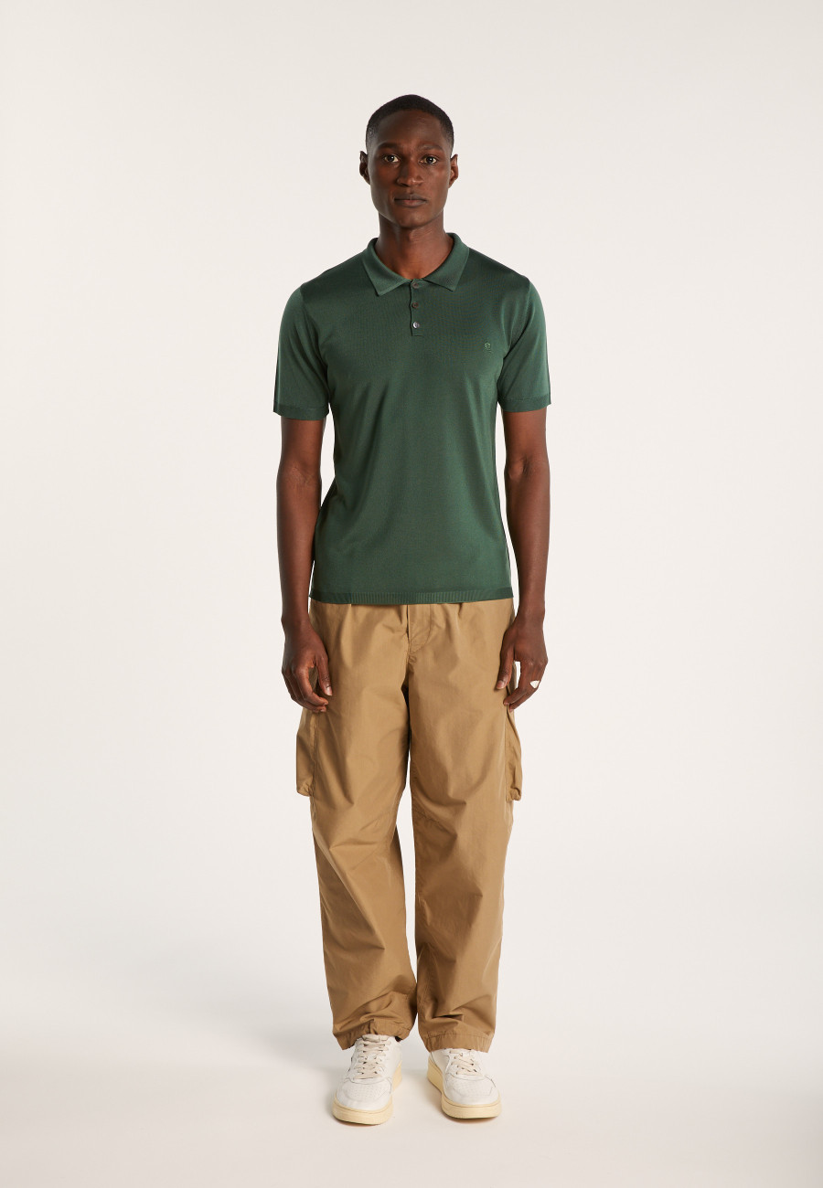 Short-sleeved polo shirt in Fil lumiere - Babar