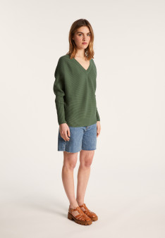 Pull en coton manches chauve-souris - Lison