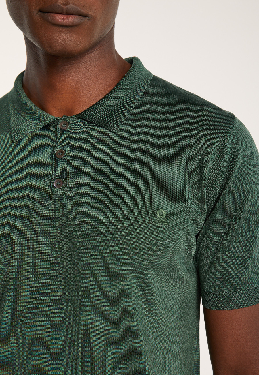 Short-sleeved polo shirt in Fil lumiere - Babar