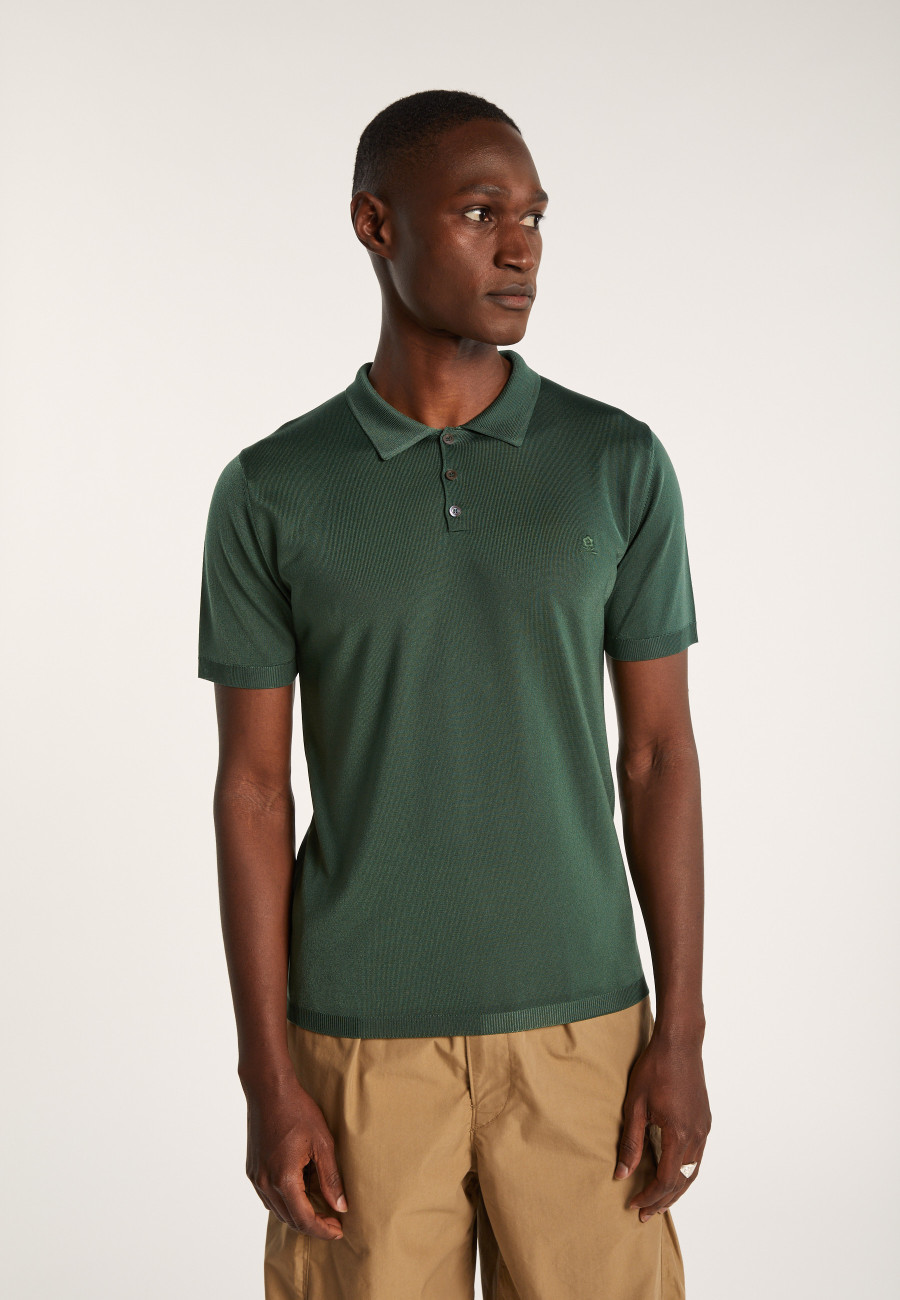 Short-sleeved polo shirt in Fil lumiere - Babar