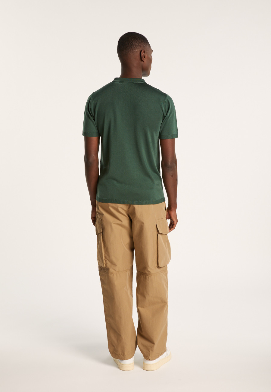 Short-sleeved polo shirt in Fil lumiere - Babar