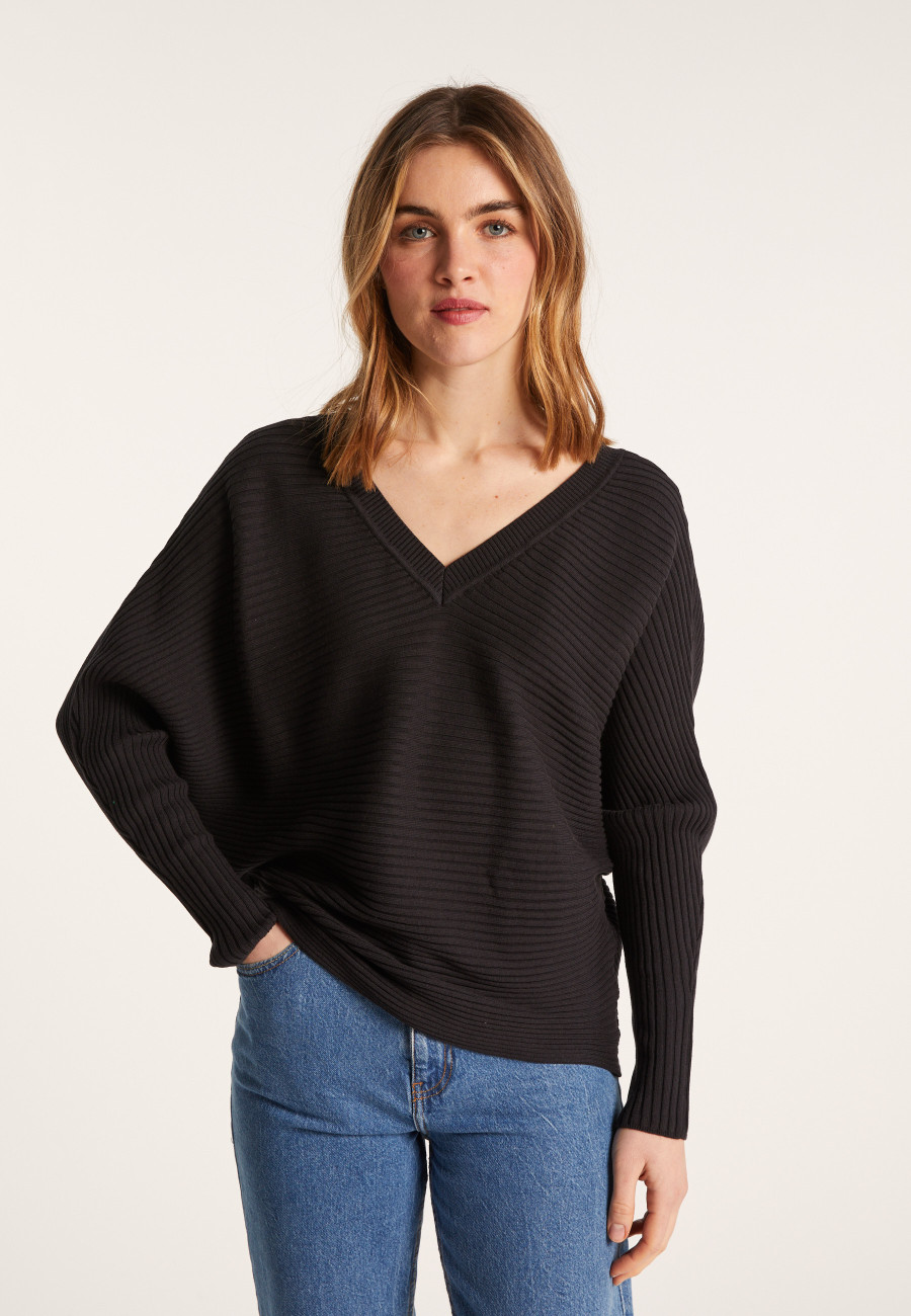 Suéter de algodão com manga morcego - Lison