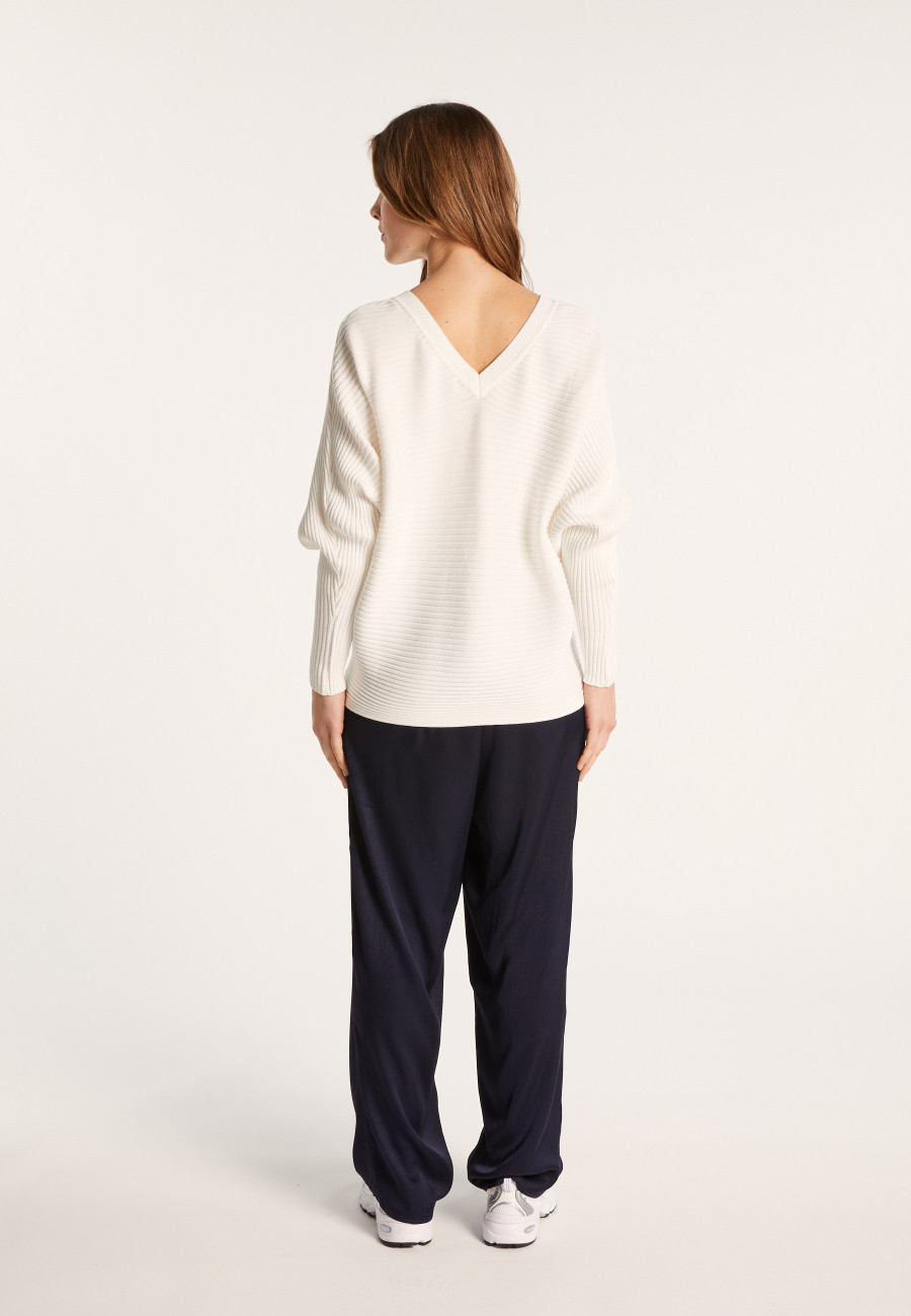 Cotton sweater with batwing sleeves - Lison