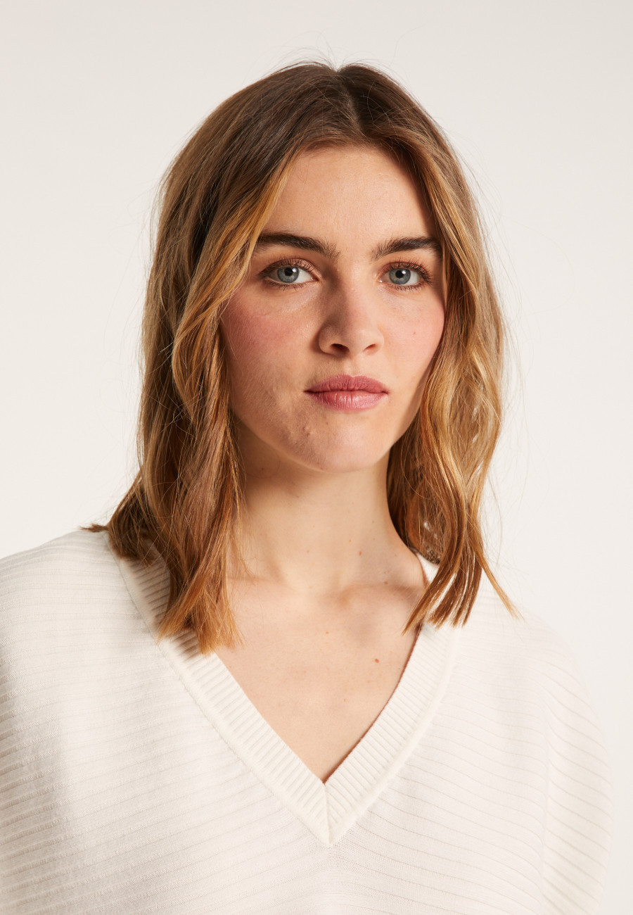 Cotton sweater with batwing sleeves - Lison