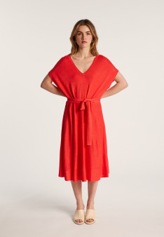 Robe fluide en lin flammé - Layla