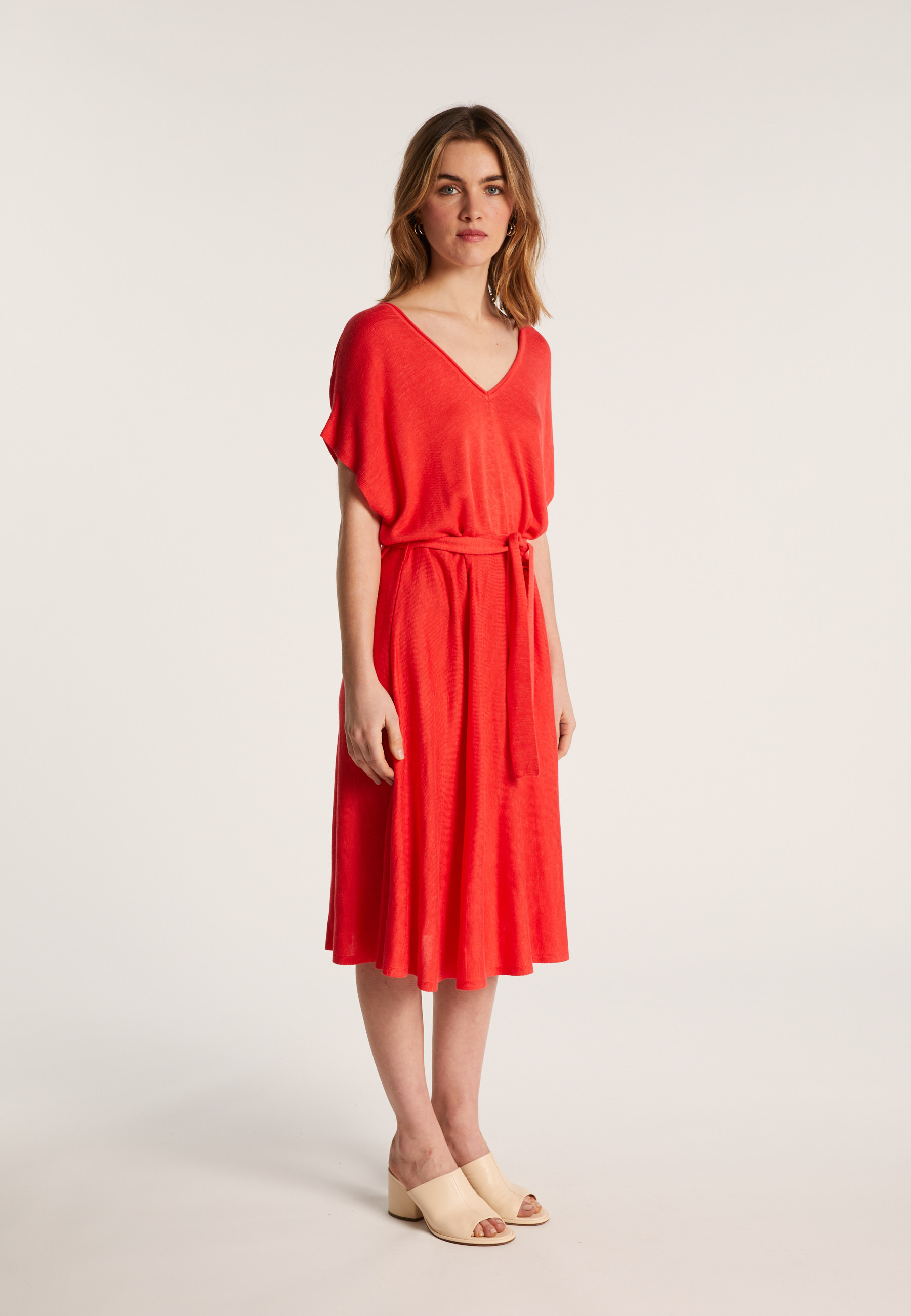 Robe fluide en lin flammé - Layla