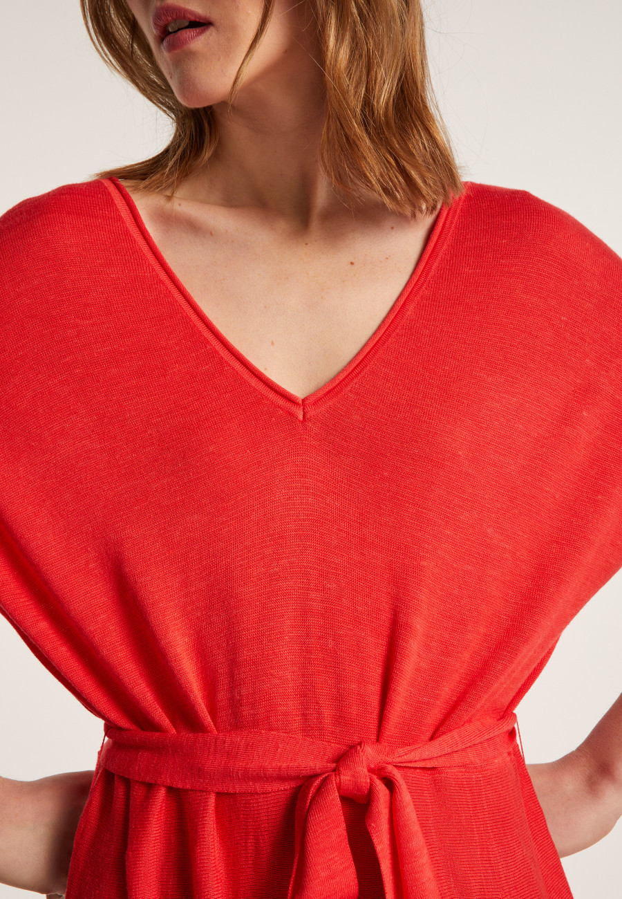 Vestido fluido de linho - Layla