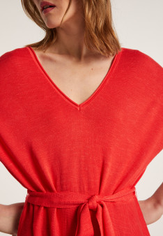 Robe fluide en lin flammé - Layla