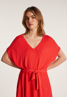 Robe fluide en lin flammé - Layla