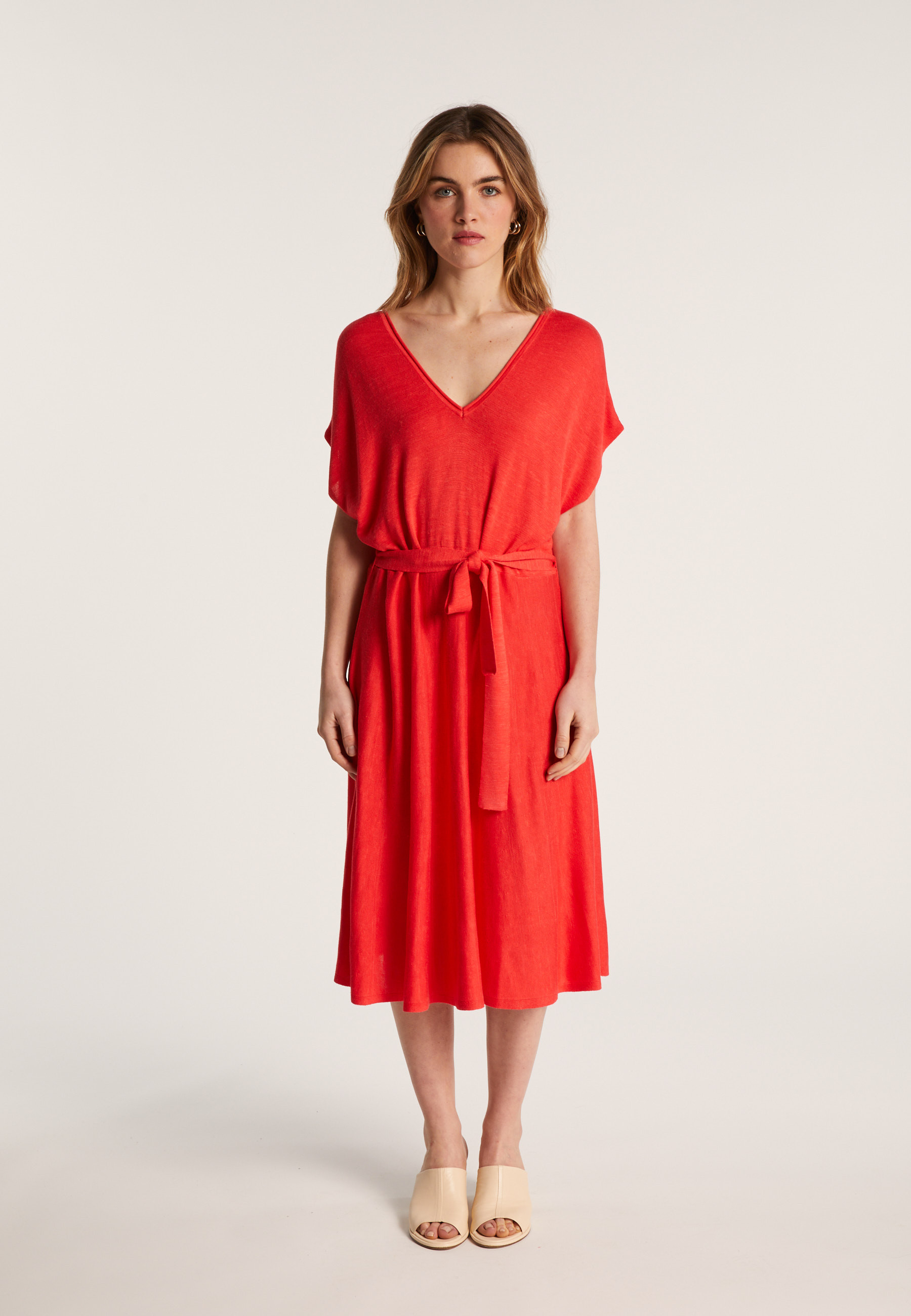 Robe fluide en lin flammé - Layla