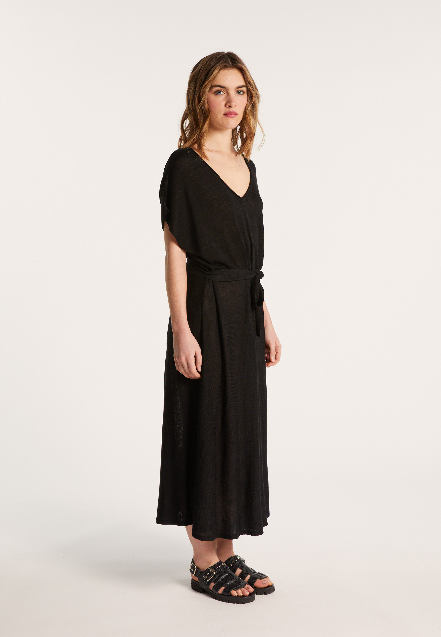 Robe fluide en lin flammé - Layla