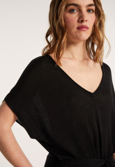 Robe fluide en lin flammé - Layla