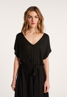 Robe fluide en lin flammé - Layla