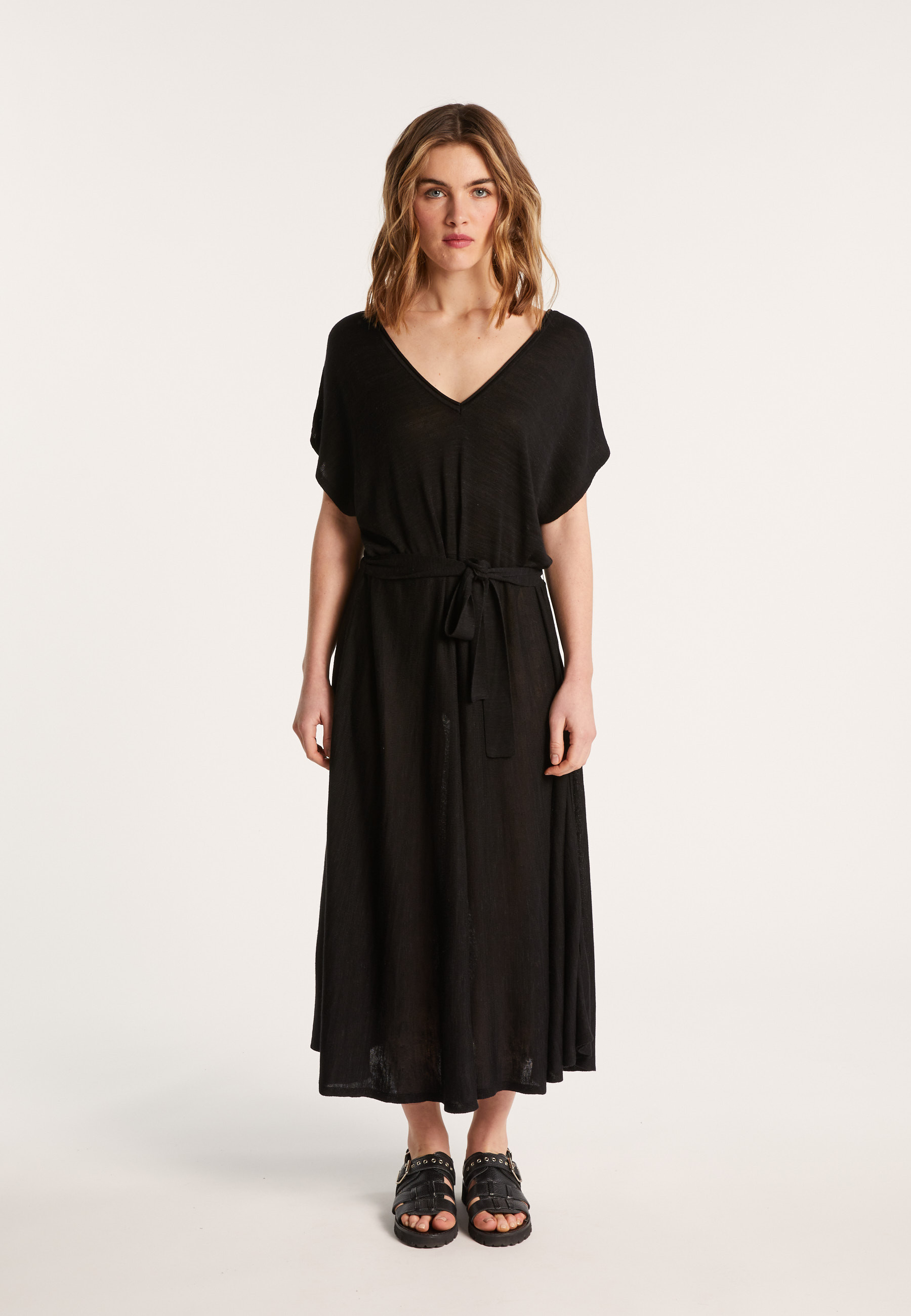 Robe fluide en lin flammé - Layla