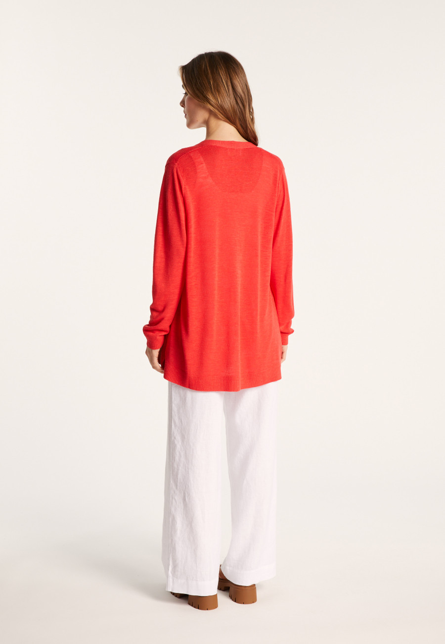 Long flamed linen cardigan - Naelle
