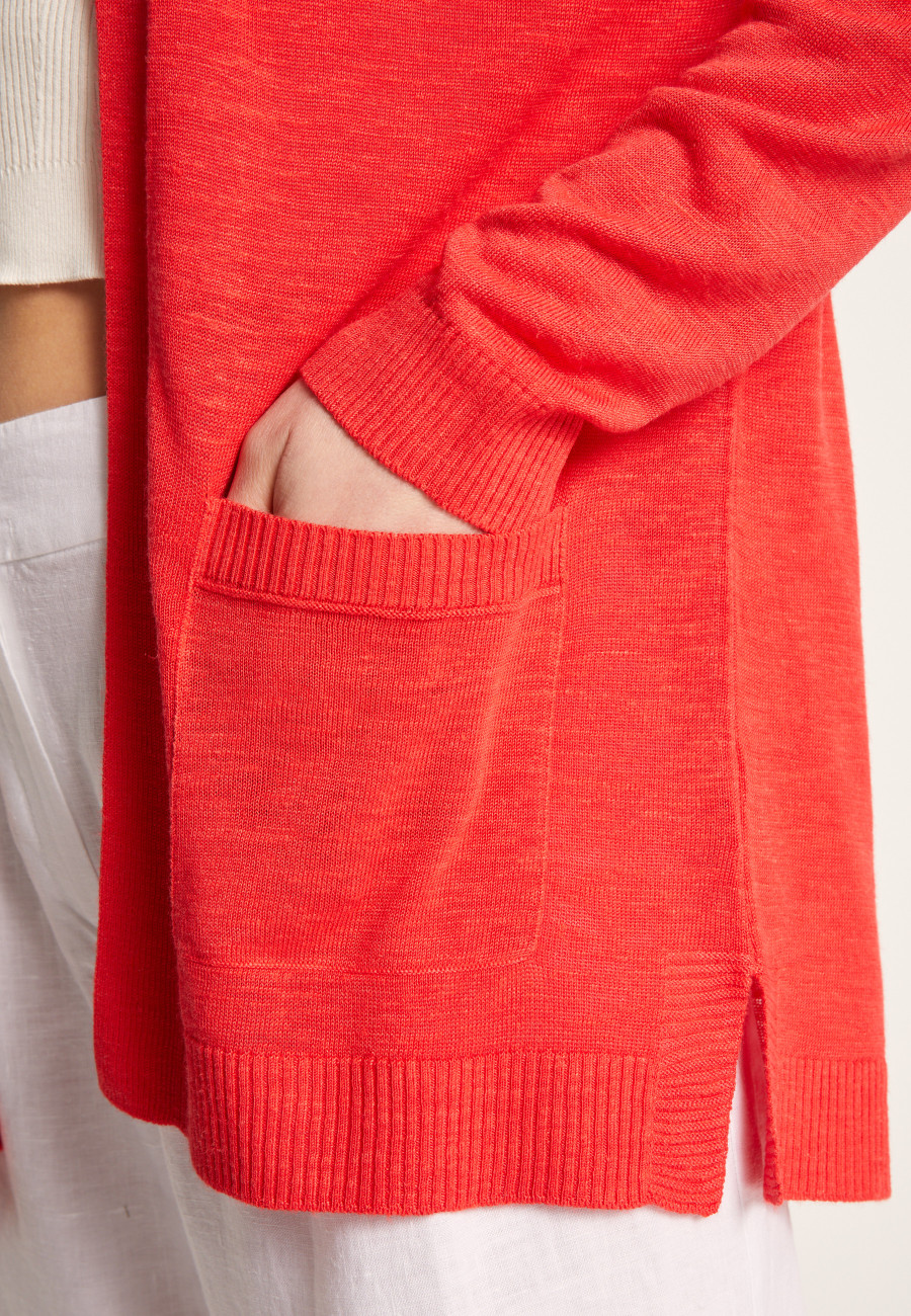 Long flamed linen cardigan - Naelle