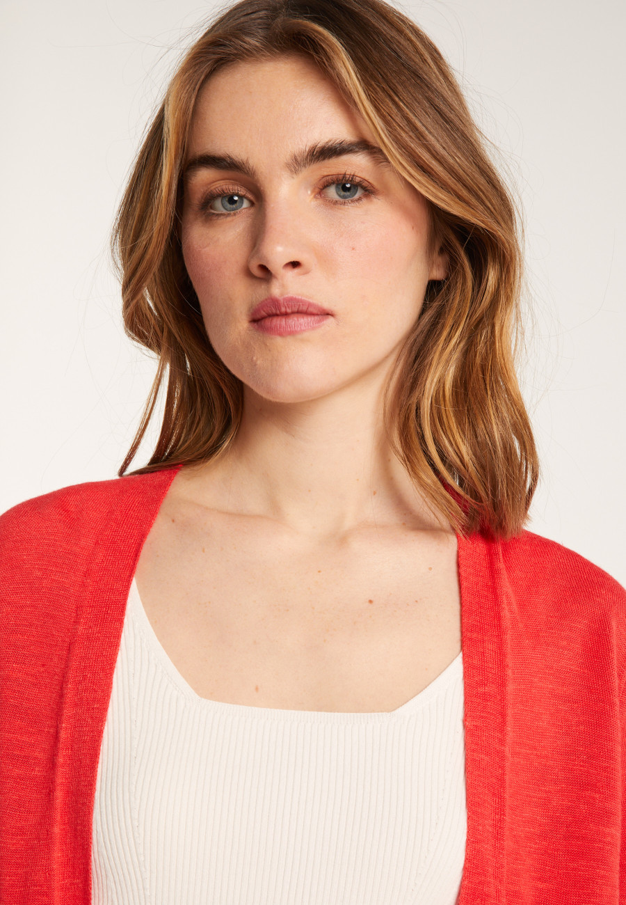 Colete longo em lin flammé - Naelle