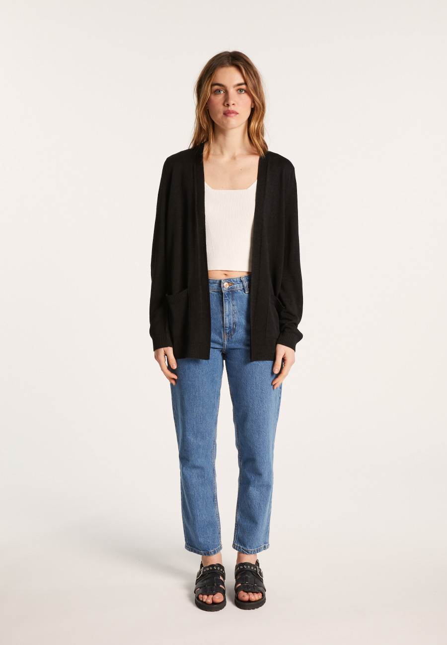 Long flamed linen cardigan - Naelle