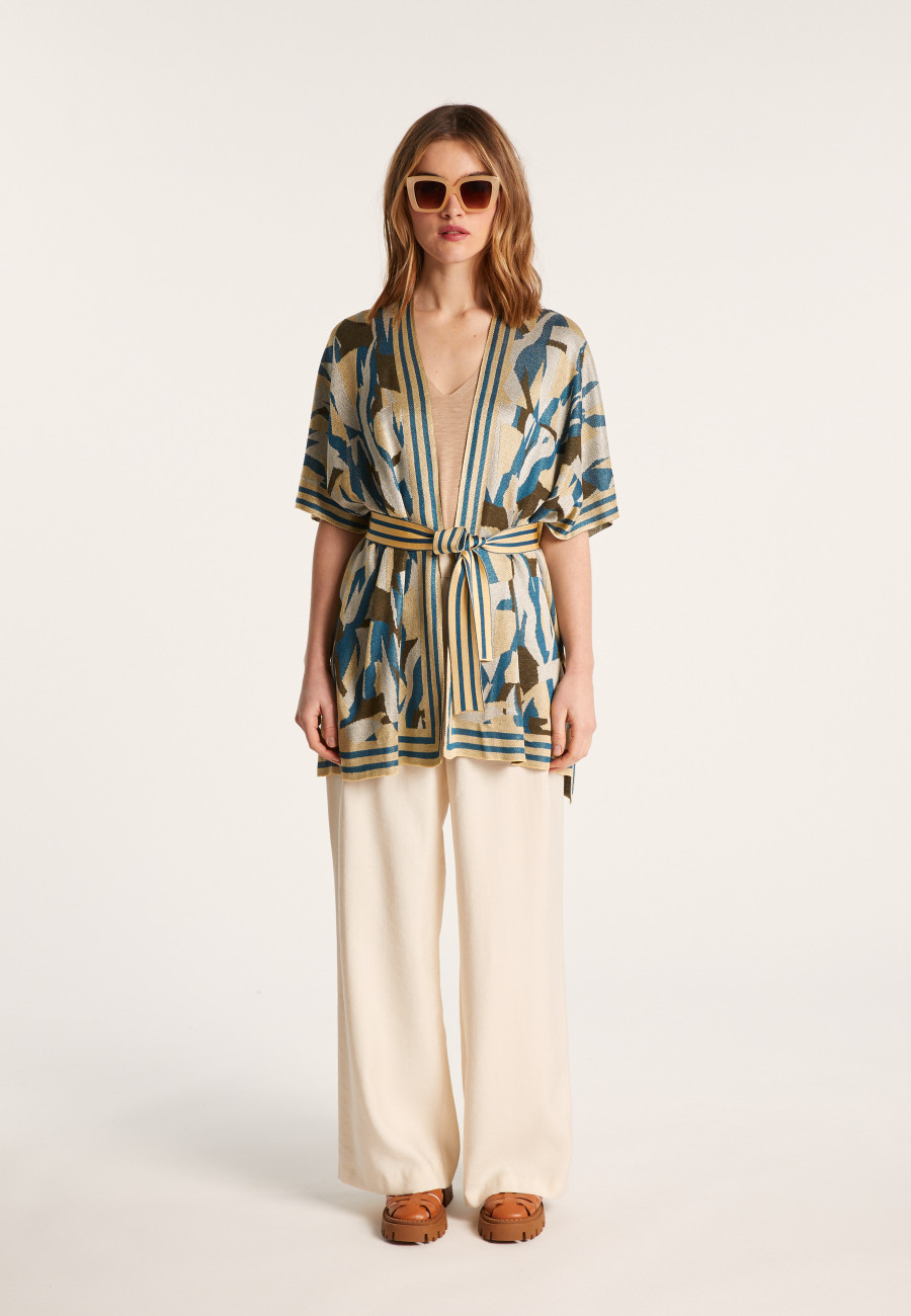 Unisex jacket in flamed linen - Gunay