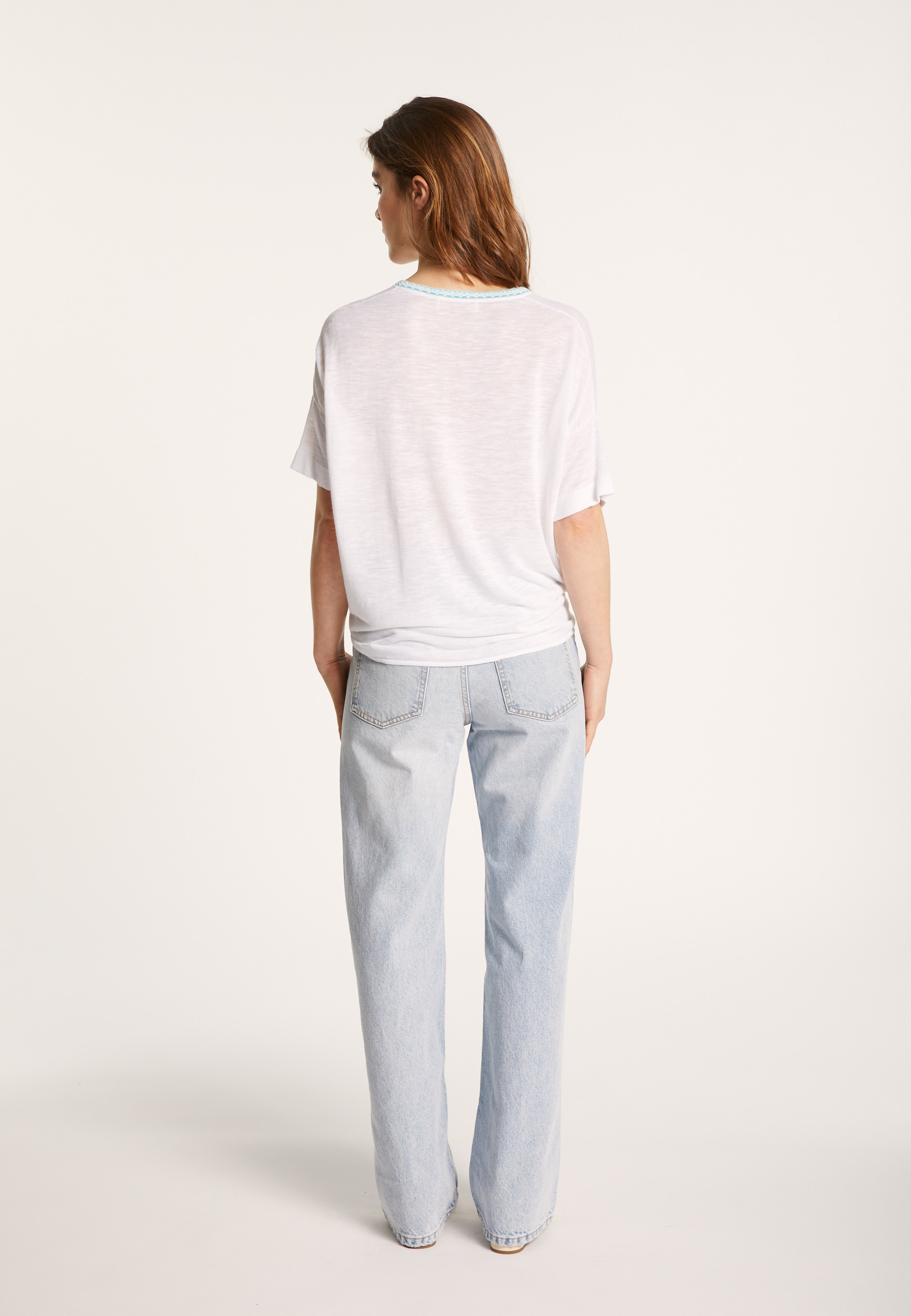 Short-sleeved cotton and linen cardigan - Laura