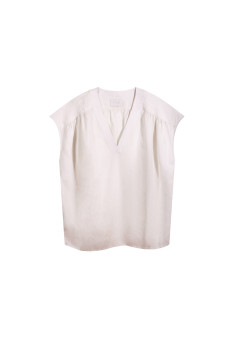 T-shirt col V en lin - Dala