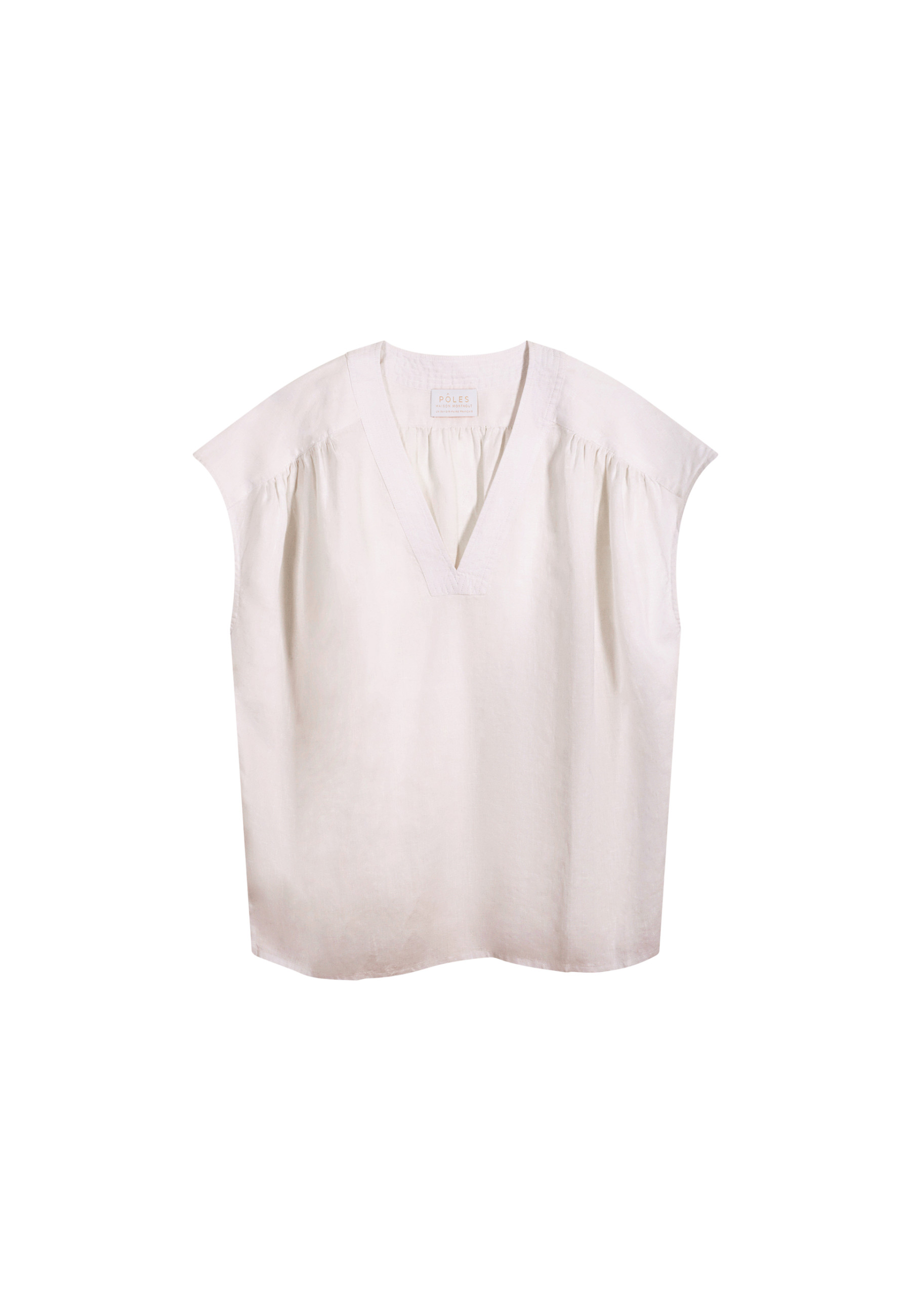 T-shirt col V en lin - Dala