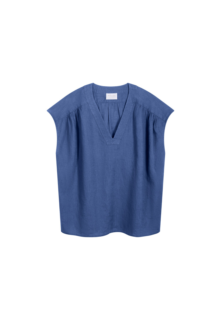 T-shirt col V en lin - Dala