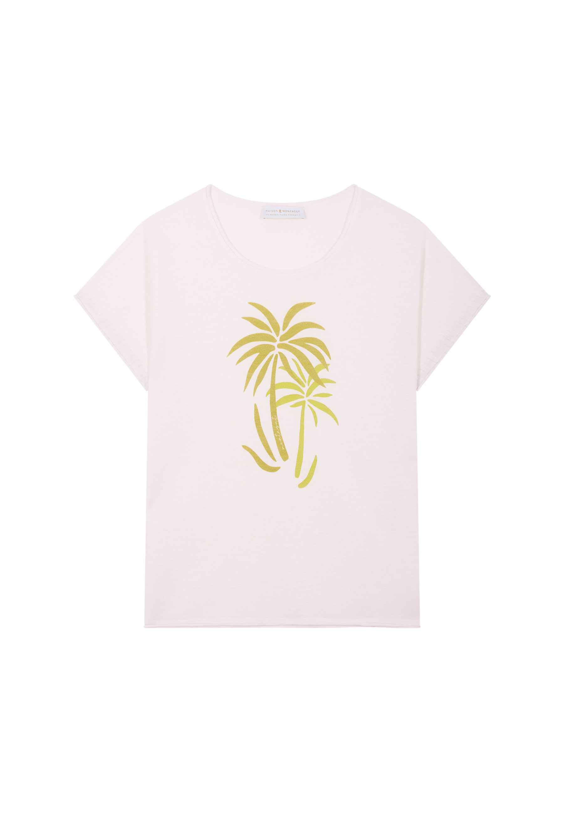 T-shirt à motif en lin flammé - Larissa
