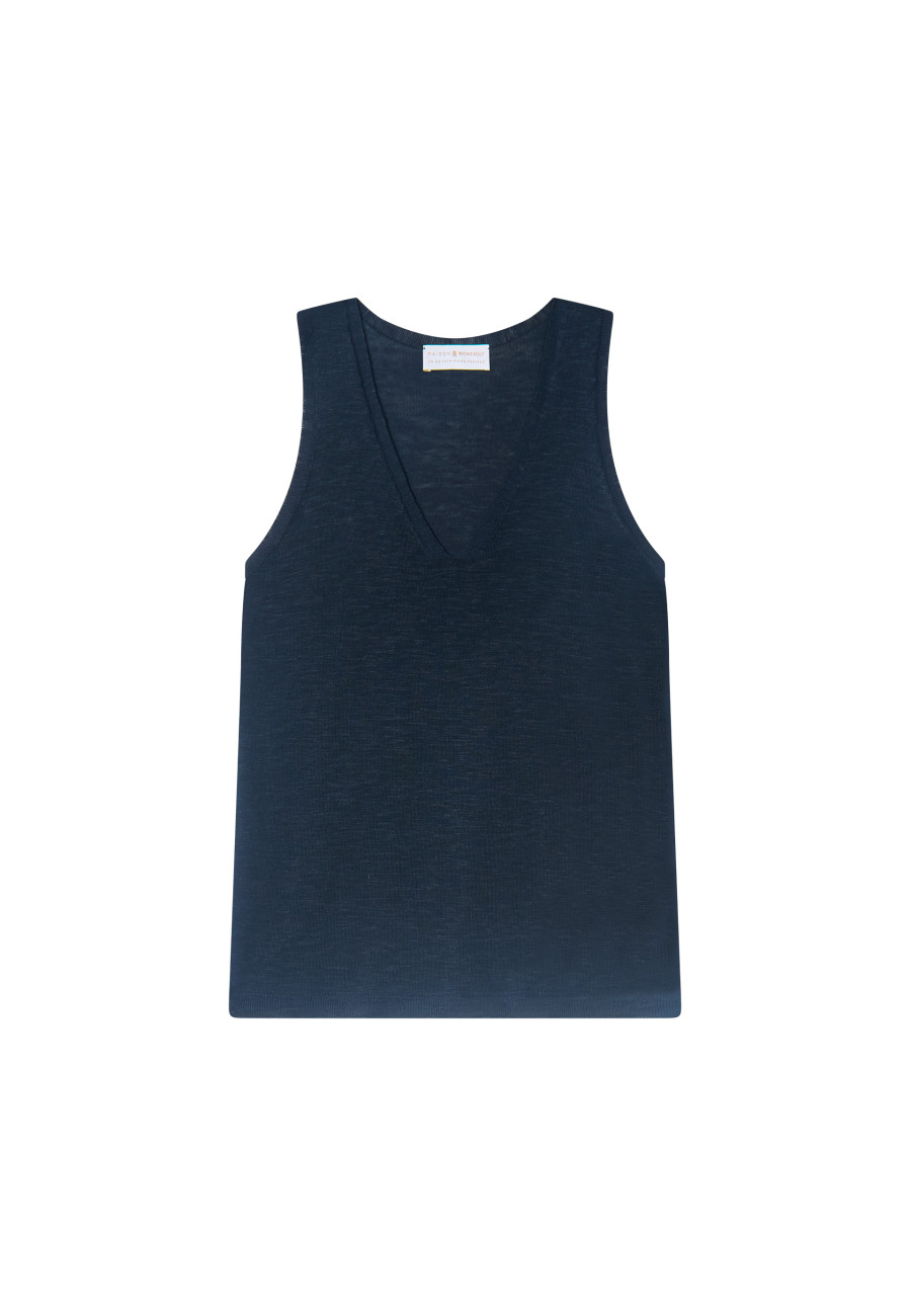Slub linen tank top - Lalita