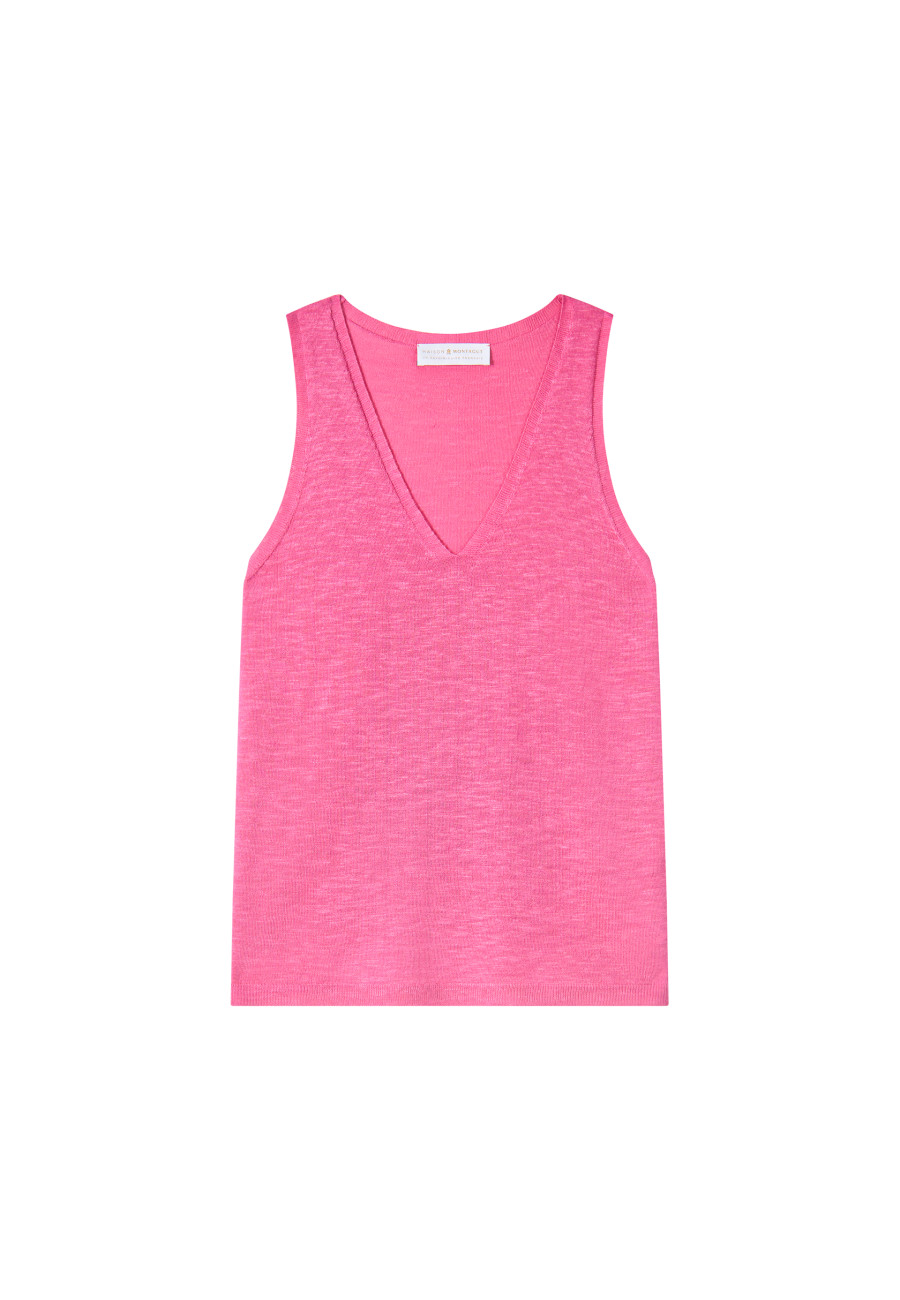 Slub linen tank top - Lalita