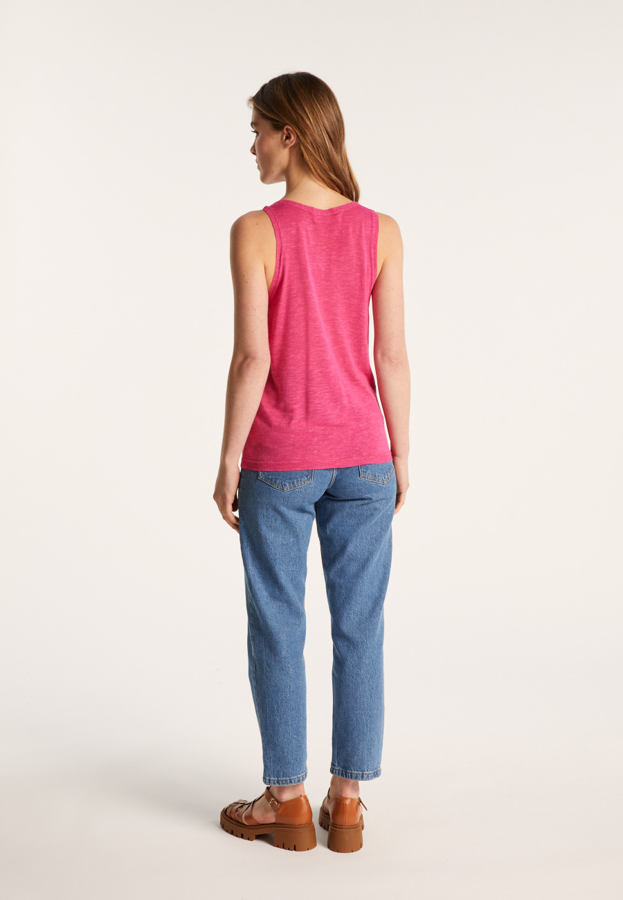 Slub linen tank top - Lalita