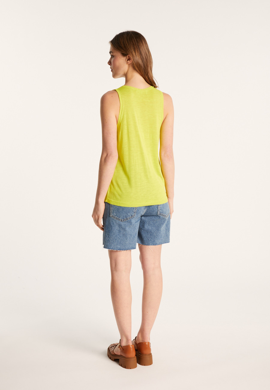 Slub linen tank top - Lalita