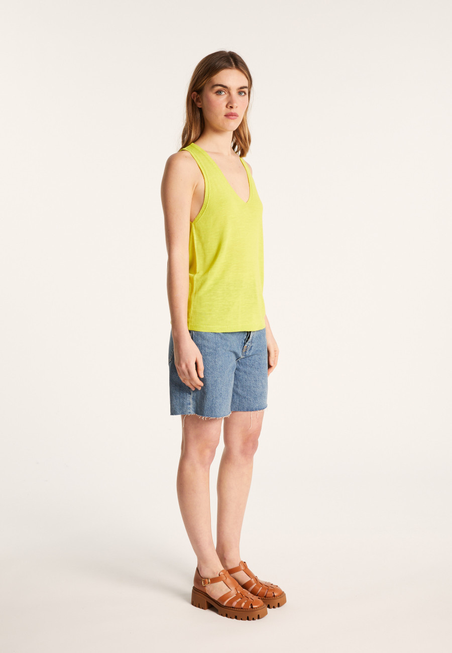Slub linen tank top - Lalita