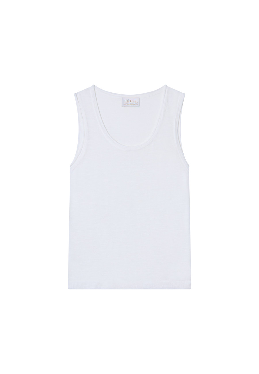 Flamed linen tank top - Maitena