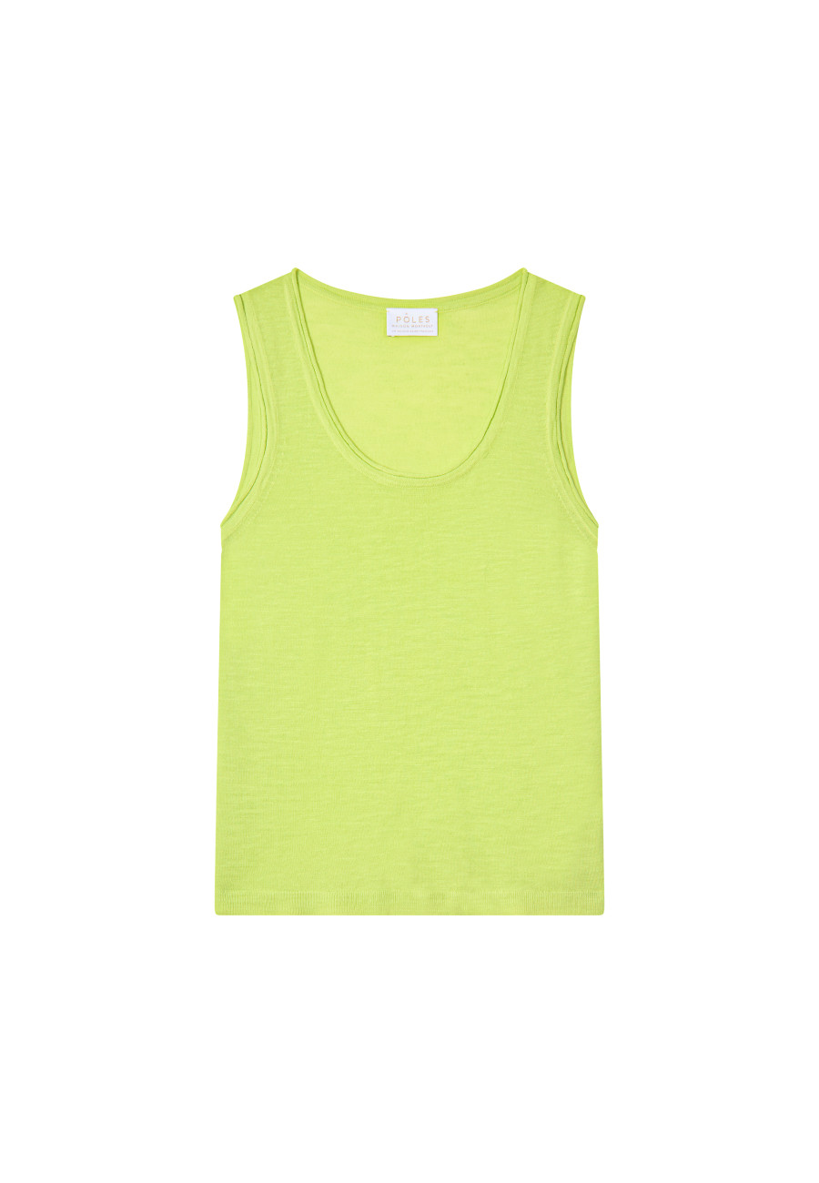 Flamed linen tank top - Maitena
