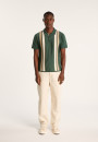 4 vertical stripes polo shirt in Fil Lumière - Ilann