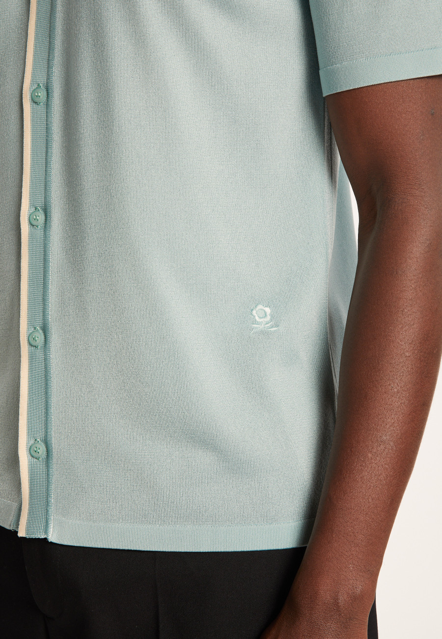 Short-sleeved shirt in Fil Lumière - Roman