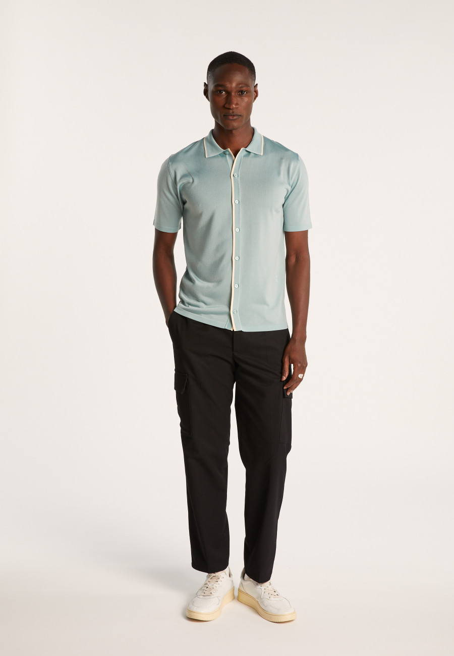 Short-sleeved shirt in Fil Lumière - Roman