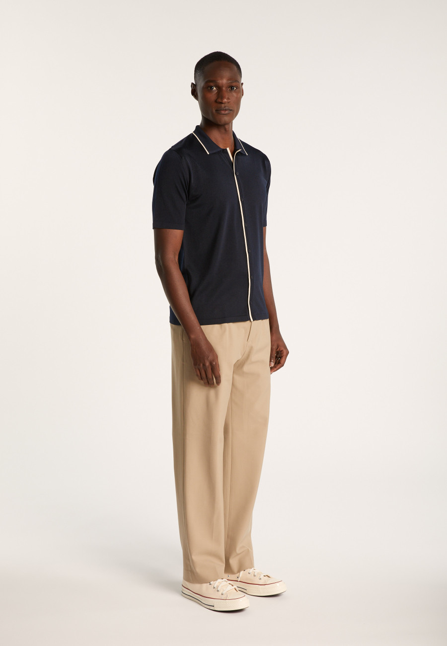 Short-sleeved shirt in Fil Lumière - Roman